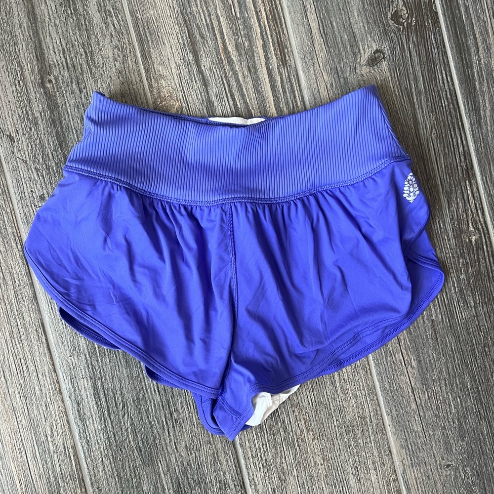 Free People Game Time Shorts in Grape Hyacinth